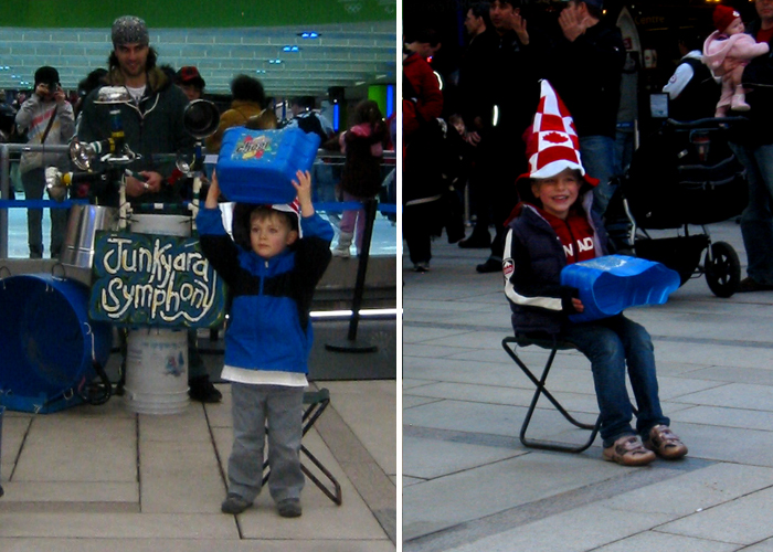 Performing at Robson Square in downtown Vancouver
